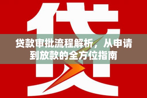 雨花贷款审批流程解析，从申请到放款的全方位指南