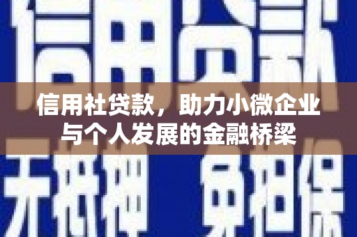 雨花信用社贷款，助力小微企业与个人发展的金融桥梁