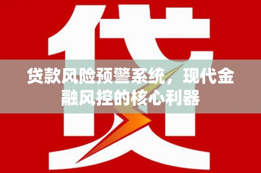 雨花贷款风险预警系统，现代金融风控的核心利器