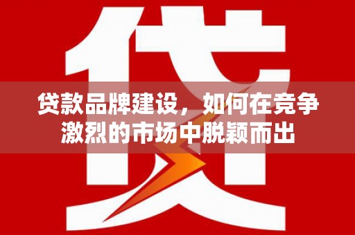 雨花贷款品牌建设，如何在竞争激烈的市场中脱颖而出