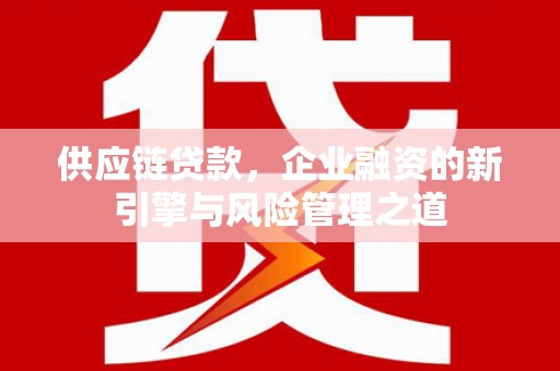 雨花供应链贷款，企业融资的新引擎与风险管理之道
