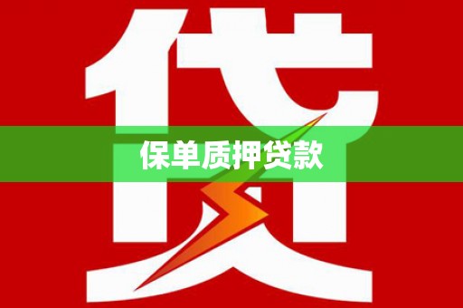 雨花保单质押贷款