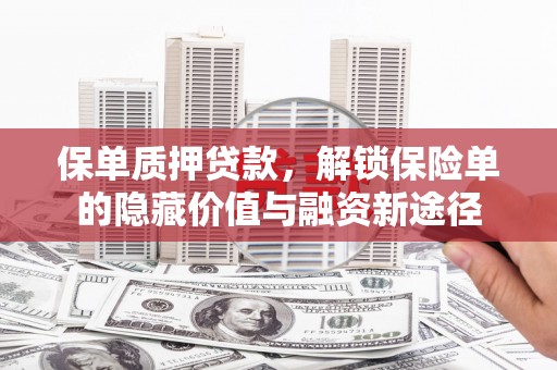 雨花保单质押贷款，解锁保险单的隐藏价值与融资新途径