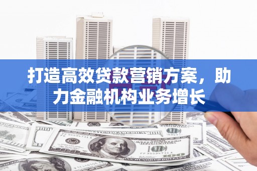 雨花打造高效贷款营销方案，助力金融机构业务增长