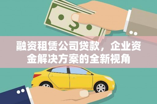 雨花融资租赁公司贷款，企业资金解决方案的全新视角
