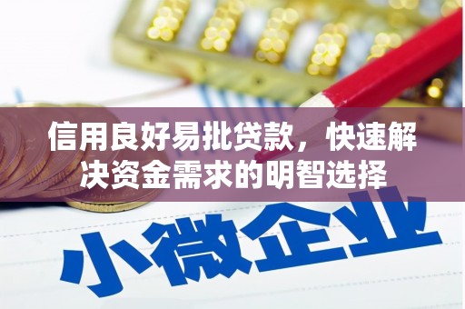 雨花信用良好易批贷款，快速解决资金需求的明智选择