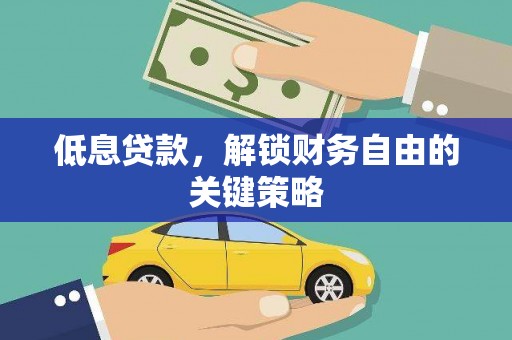 雨花低息贷款，解锁财务自由的关键策略