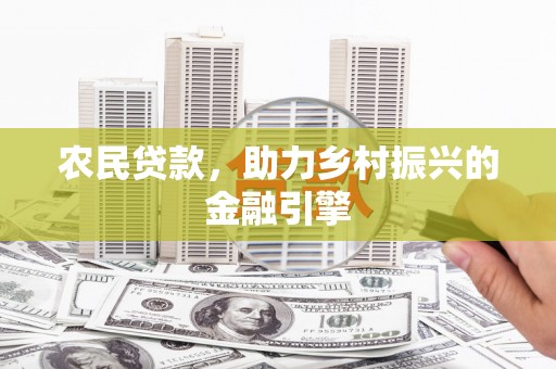 雨花农民贷款，助力乡村振兴的金融引擎