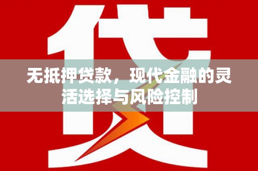 雨花无抵押贷款，现代金融的灵活选择与风险控制