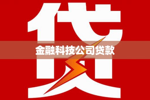 雨花金融科技公司贷款