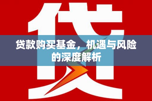 雨花贷款购买基金，机遇与风险的深度解析