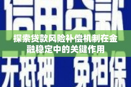 雨花探索贷款风险补偿机制在金融稳定中的关键作用