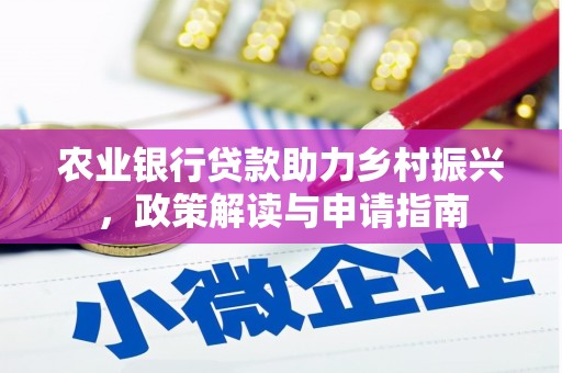 雨花农业银行贷款助力乡村振兴，政策解读与申请指南