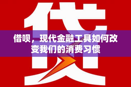 雨花借呗，现代金融工具如何改变我们的消费习惯