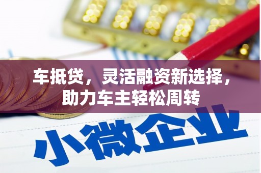 雨花车抵贷，灵活融资新选择，助力车主轻松周转
