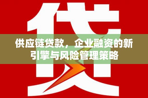 雨花供应链贷款，企业融资的新引擎与风险管理策略