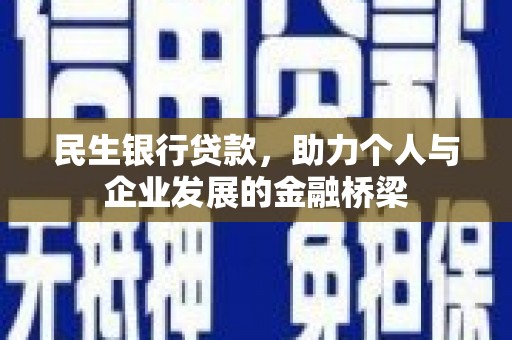 雨花民生银行贷款，助力个人与企业发展的金融桥梁