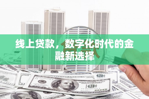 雨花线上贷款，数字化时代的金融新选择
