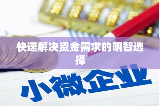 雨花快速解决资金需求的明智选择