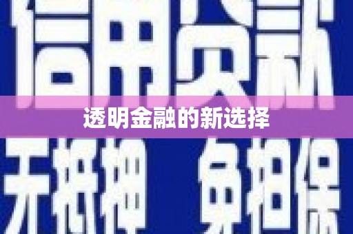 雨花透明金融的新选择