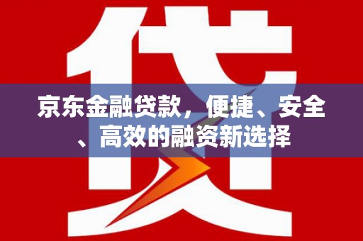 雨花京东金融贷款，便捷、安全、高效的融资新选择